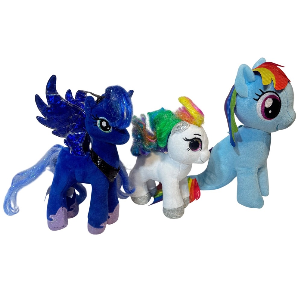 My Little Pony Princess Luna Rainbow‎ Dash Seapony Ty Beanie Boos Plush Lot